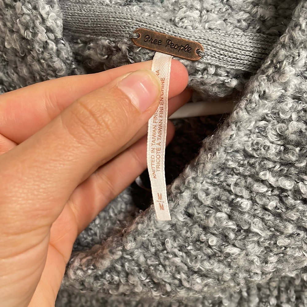 Free People Gray Cowl Neck Sweater - Picture 3 of 4